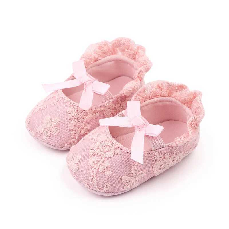 New baby girl first walker soft bow girl princess shoes embroidered toddler baby shoes casual baby walker shoes M240827