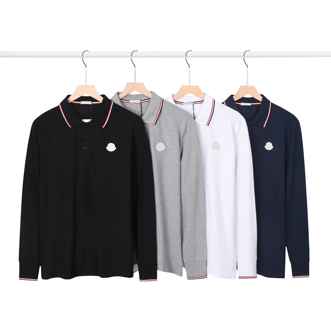 men polos spring and summer tops designer long sleeves shirts mens warm sweatershirt brand business style polo