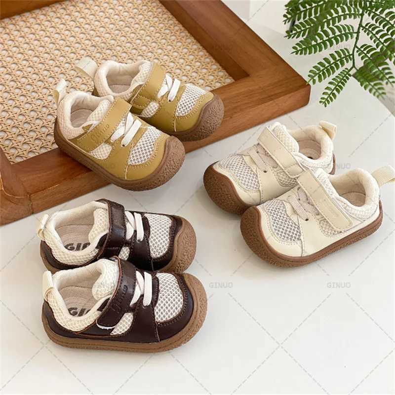 New Summer Baby Shoes Mesh Breathable Preschool Boys Barefoot Shoes Soft soled Outdoor Fashion Little Girls Sports Shoes M240827