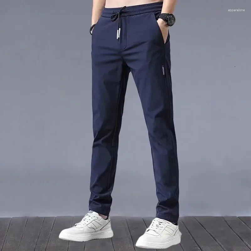Men's Pants Loose-fit Work Breathable Ice Silk Summer Workwear Durable Wear-resistant Groundwork Trousers For Men