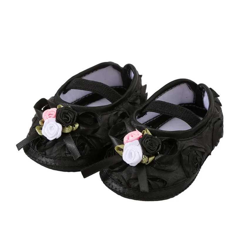 Autumn baby girl shoes decorated with small flowers comfortable cricket shoes for baby walkers roses 0-12 months old M240827