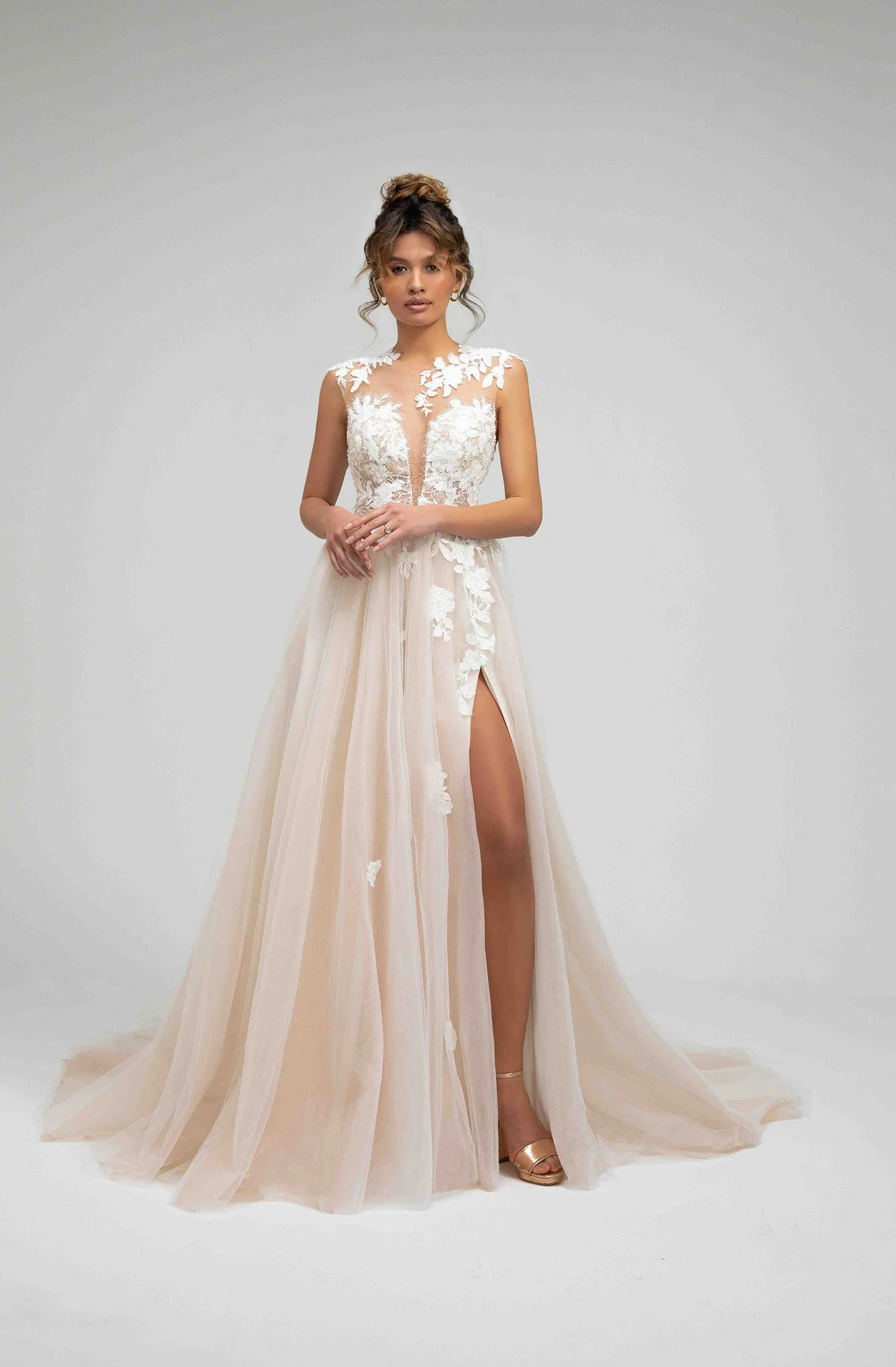 Two Pieces A Line White Wedding Dresses Wide Straps Backless Beach Satin Brial Gowns Vestidos de Novia Designer Bridal Dress 06