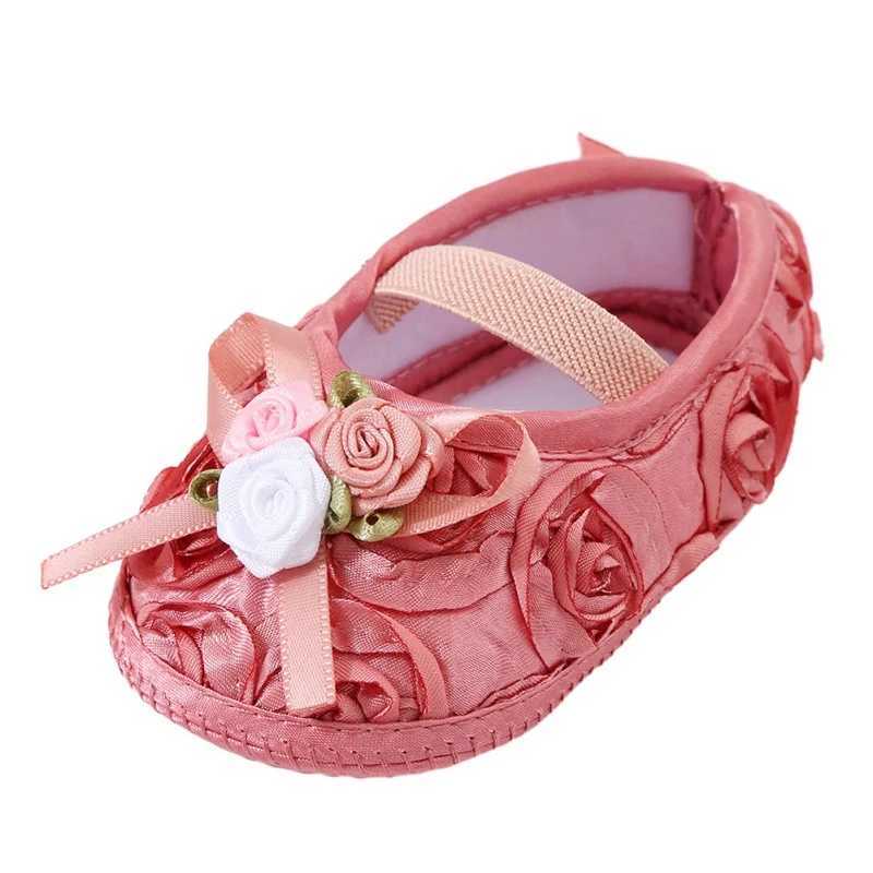 Autumn baby girl shoes decorated with small flowers comfortable cricket shoes for baby walkers roses 0-12 months old M240827