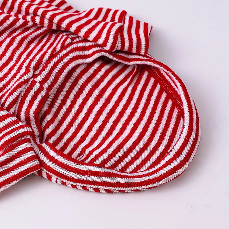 Italian Greyhound Red Striped Sweater Whippet Turtleneck Coat Stretch Warm Pet Clothing 240827