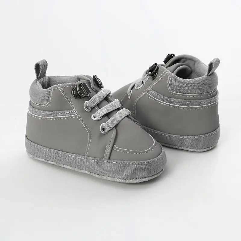 KIDSUN baby sports shoes for infants toddlers newborns and boys. Comfortable soft soled cotton high top anti slip shoes for toddlers M240827