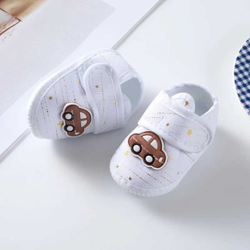Spring and summer baby shoes Korean style cartoon car pattern soft soled cloth shoes (0-8 months) M240827