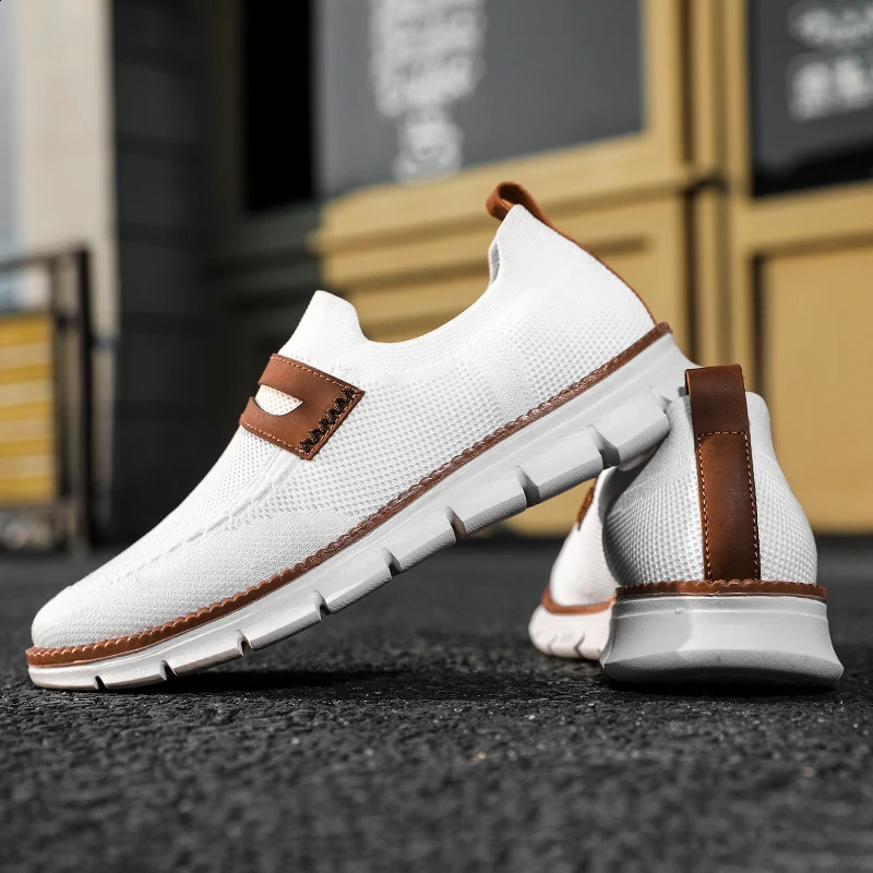 Spring and Autumn Mens Casual Shoes Mesh Breathable Comfortable Lounge Outdoor Lightweight Sneakers Walking Shoes Driving Shoes 240827
