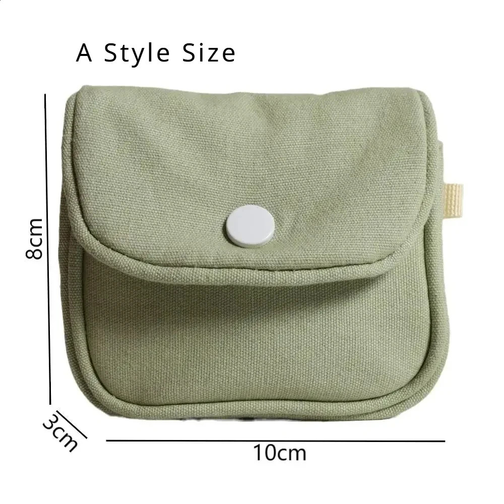 Portable coin wallet solid color mini cash lightweight cotton headphone bag womens key travel card holder 240827