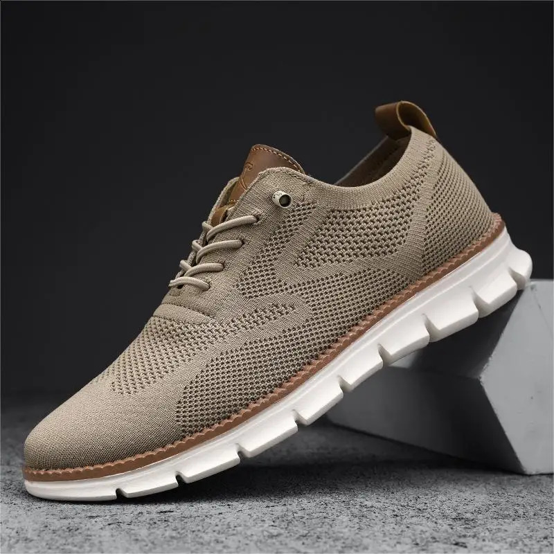 Mens shoes spring and autumn breathable mesh sliding casual sports shoes oversized flat solid color mens and womens running shoes 240827