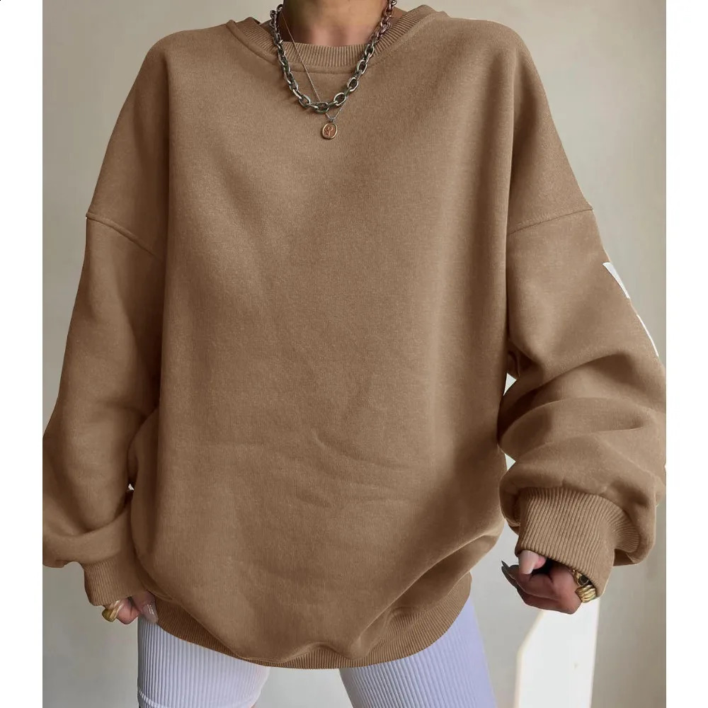 Casual Letter Printed Long Sleeve Pullover Hoodies Sweatshirt Aesthetic Women Clothing Tops Hoodie Highstreet Sweatshirts 240827