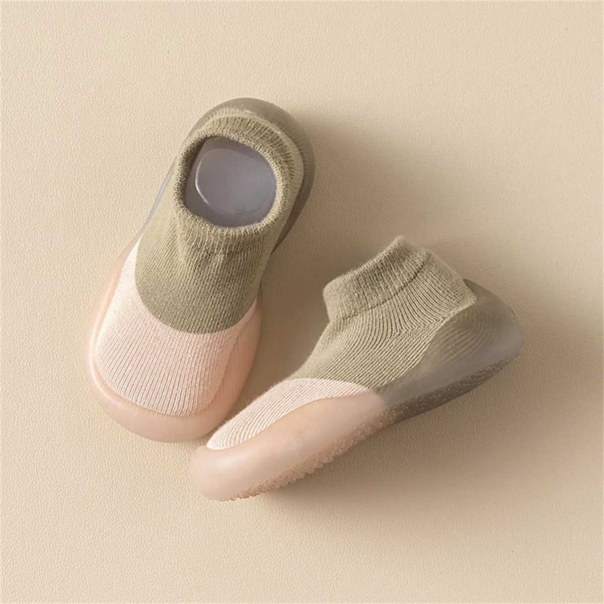 Yibubu baby toddler first walk baby boy girl child rubber soft sole floor barefoot casual shoes knitted boots anti slip M240827