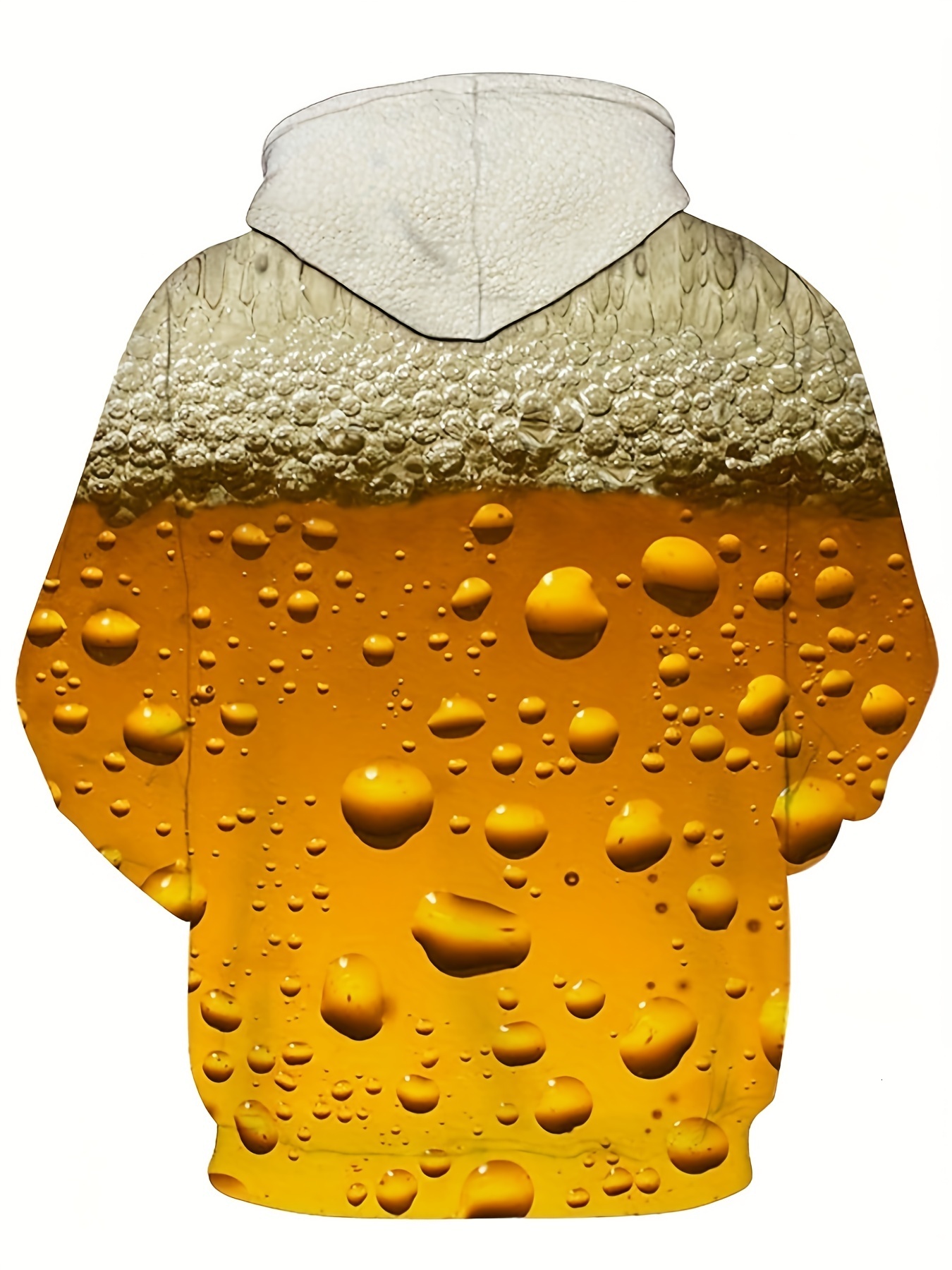 Plus Size Men's 3D Beer Print Hooded Sweatshirt Oversized Hoodies For Autumn/winter, Men's Clothing