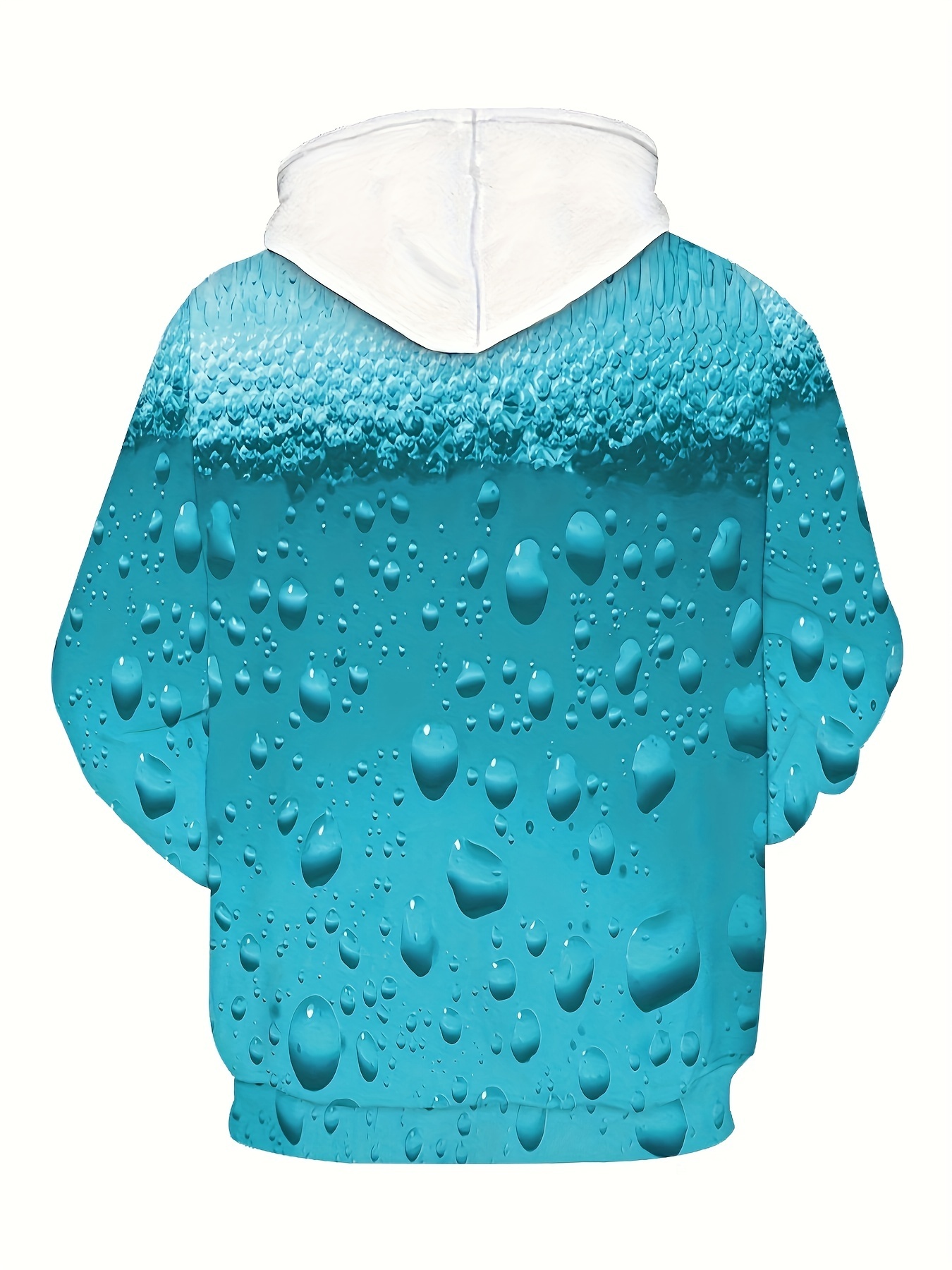 Plus Size Men's 3D Beer Print Hooded Sweatshirt Oversized Hoodies For Autumn/winter, Men's Clothing
