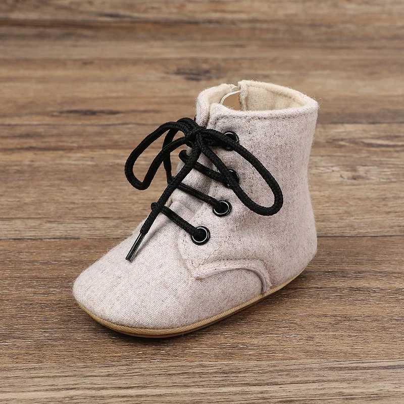 Classic baby shoes for boys and girls first step for newborns solid casual flat sports shoes baby cotton boots anti slip and warm walking shoes M24082