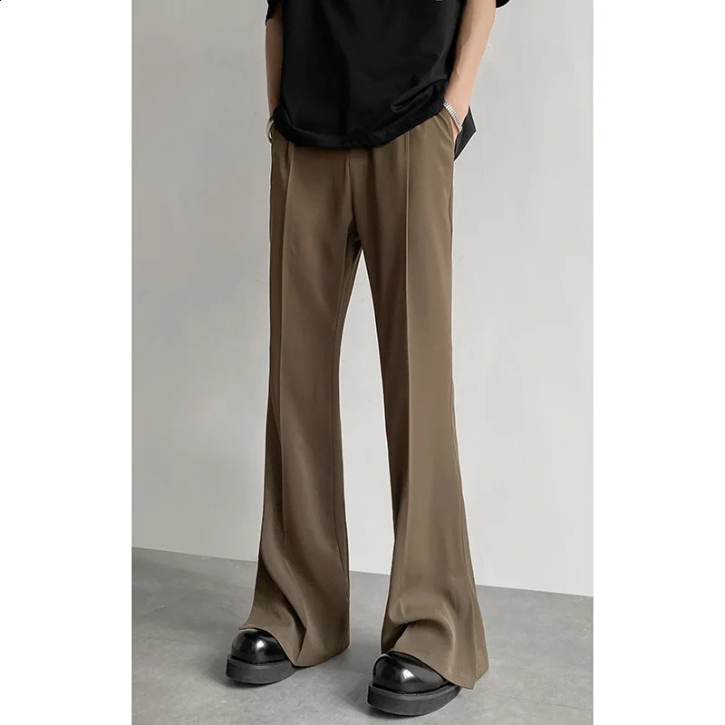 Brown Black Suit Pants Men Slim Fit Fashion Social Mens Dress Pants Korean Casual Straight Pants Mens Office Formal Trousers 240827