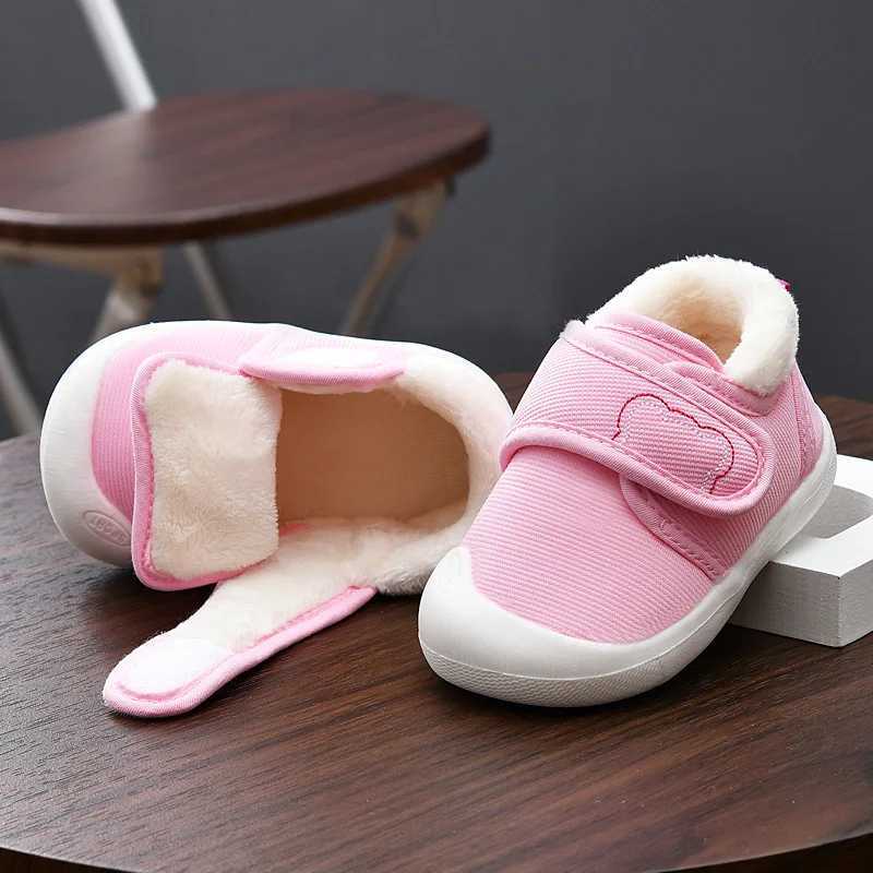 Childrens shoes girls walking shoes winter plush baby shoes soft soled baby shoes casual shoes non slip baby cotton shoes Zapatillas M240827