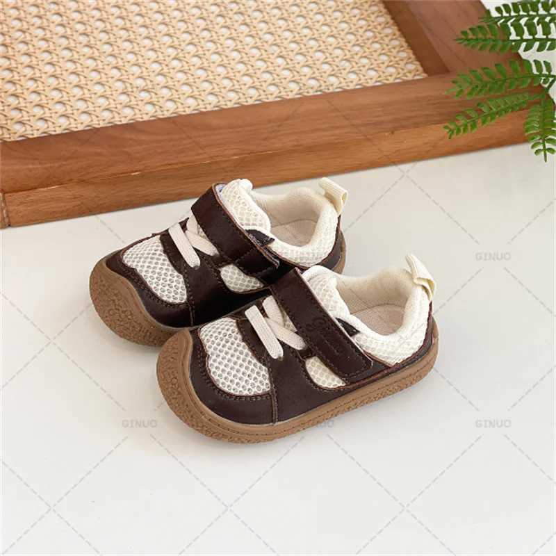New Summer Baby Shoes Mesh Breathable Preschool Boys Barefoot Shoes Soft soled Outdoor Fashion Little Girls Sports Shoes M240827