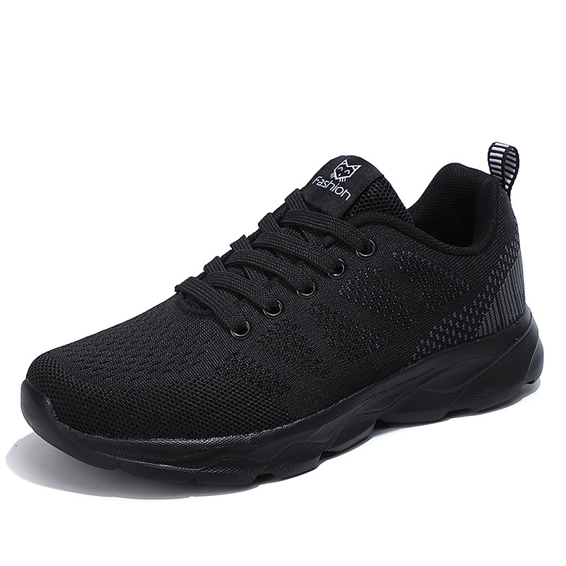 Chunky Comfort Sneakers - Breathable Mesh Upper, Low Top Design, Solid Color, Cushioned Insoles, Slip-Resistant Outsoles, Comfortable Fit for Womens F