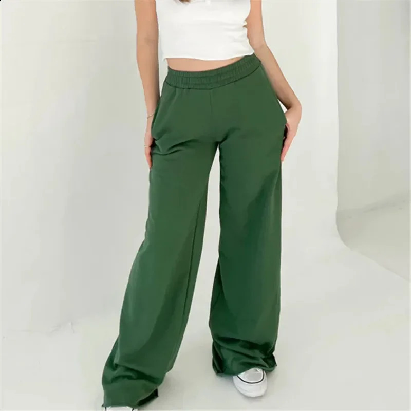 Wide Leg Sweatpants for Women Y2K Elastic High Waisted Baggy Sweat Pants Teen Oversized Straight Leg Sweatpants 240827