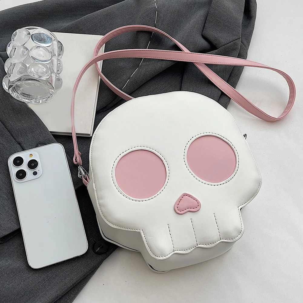 Home>Products>Halloween Ghost Bag>Gothic Shoulder Bag>Womens Devil Skull Fun Bag>PU Leather Handbag 240828