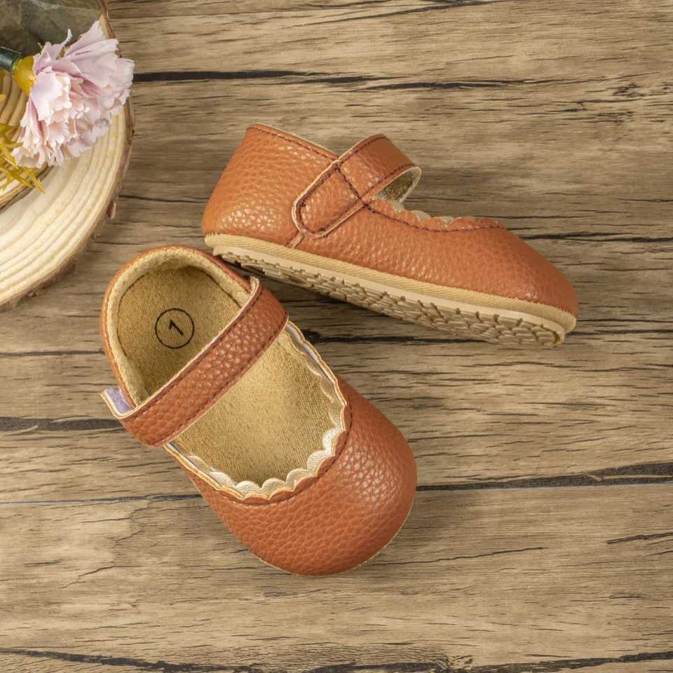 KIDSUN Spring/Summer Womens Shoes Newborn Flat Shoes First Step Walker Princess Dress Shoes Anti slip Rubber Sole Preschool Board Shoes M240827
