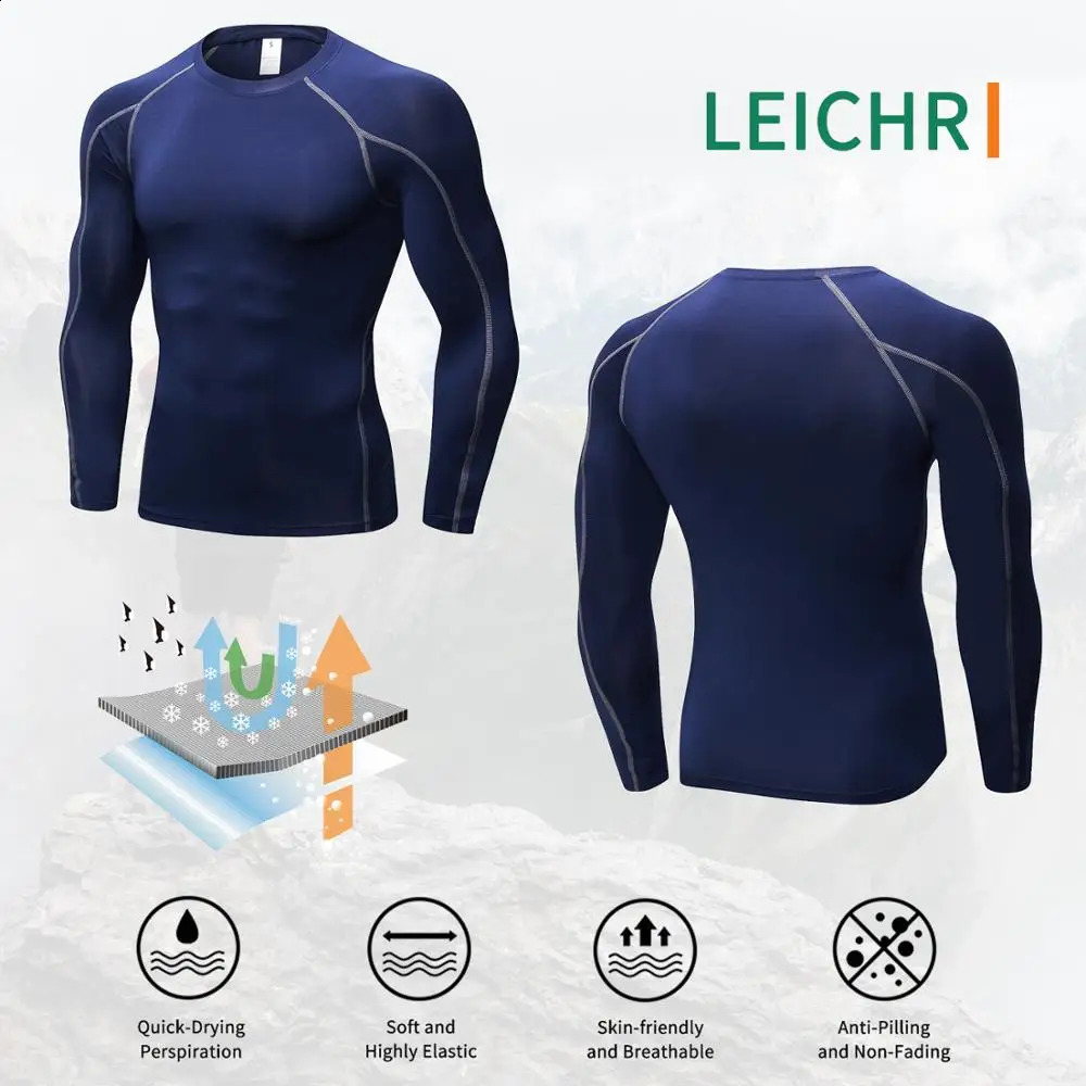 Fast Dry Running Compression Shirt for Mens Fitness Long Sleeve Tight Tshirt w240827