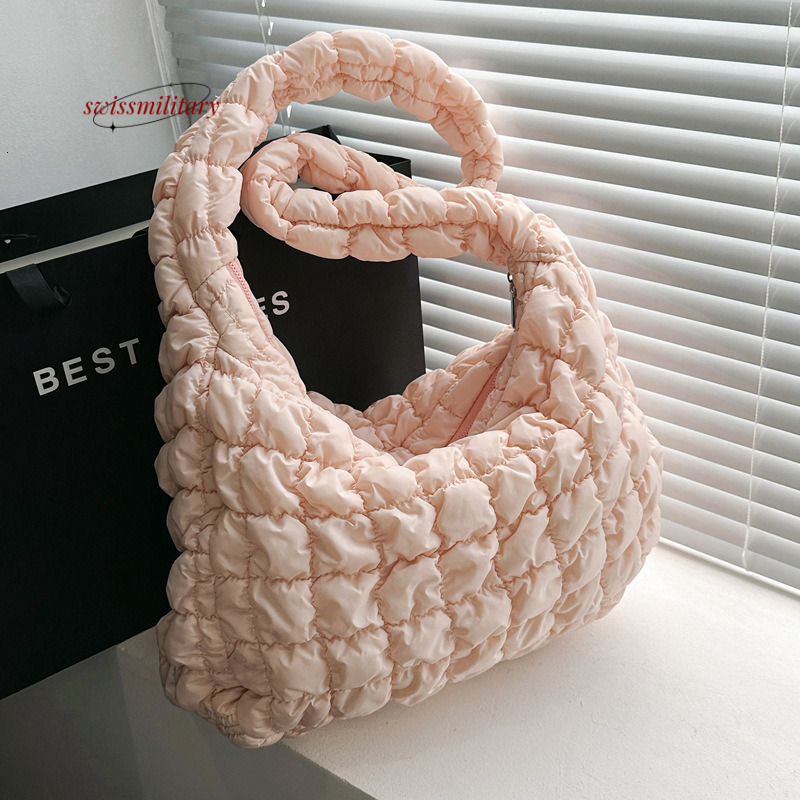 Swissmilitary 2025 New Korean Fold Cloud Versatile Fashion One Shoulder Handheld Dumpg Large Capacity Down Cotton Underarm Women's Bag #35