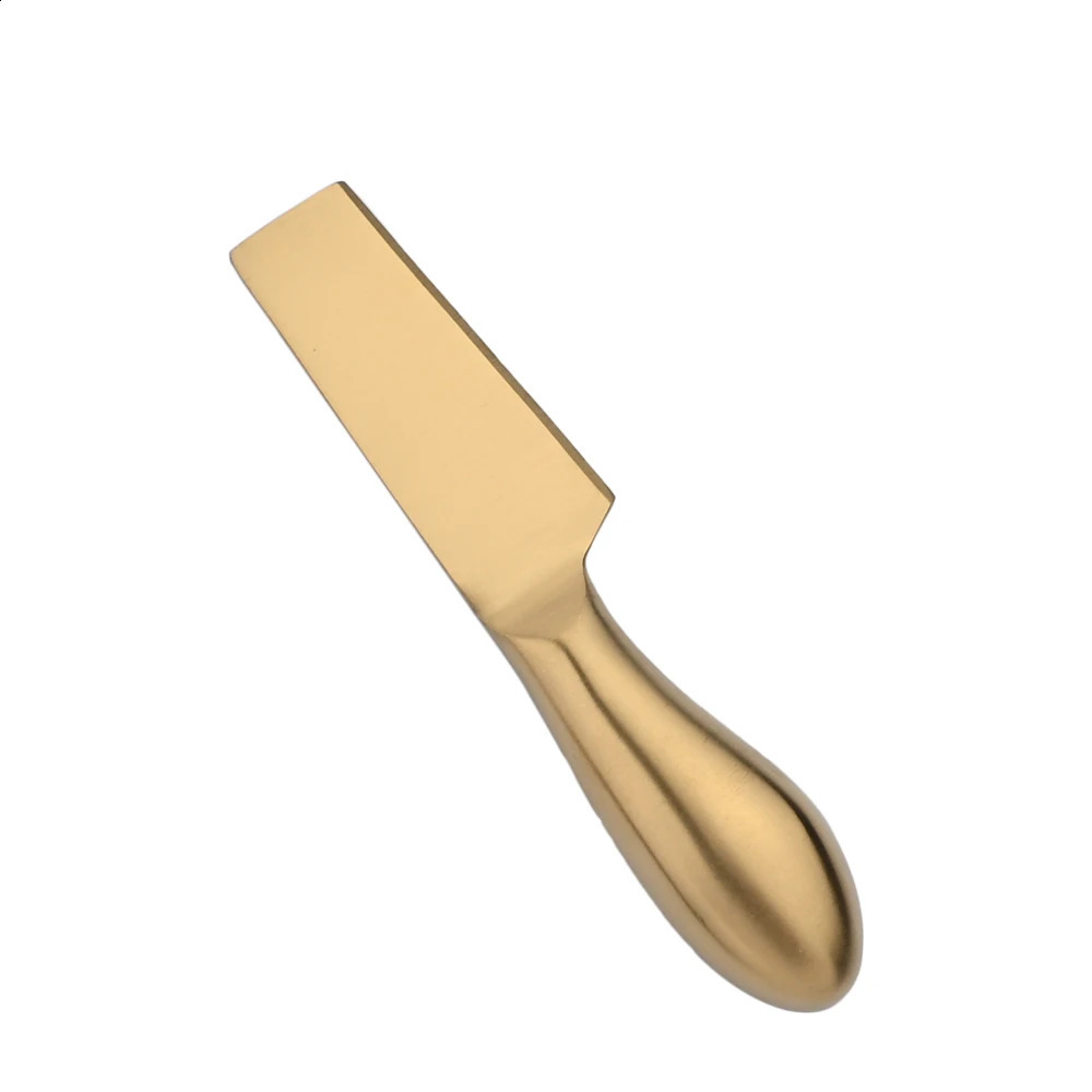 AJOYOU Cheese Knife Set Stainless Steel 6Pcs Gold Slicer Handle Mini Butter Rubbing Fork Matte 240826