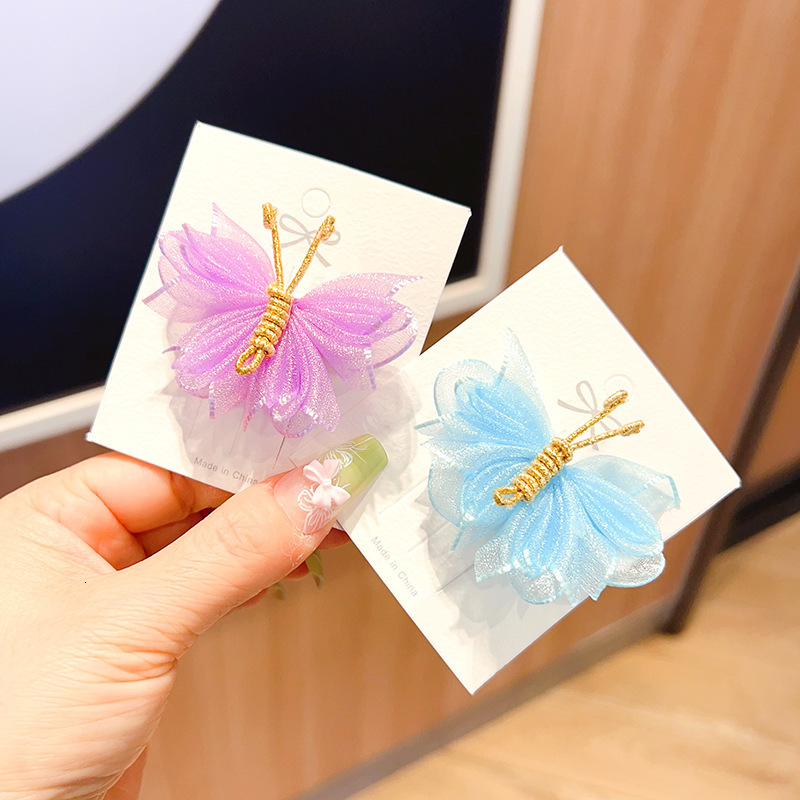Cute and super fairy accessory clip, little girl antique style headwear baby butterfly clip hair F08.27-1.4 5ca06