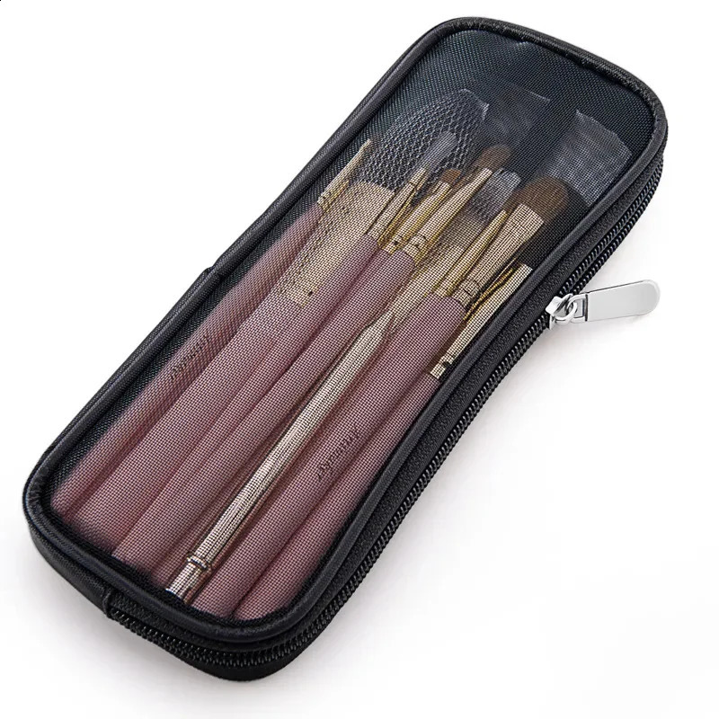 Makeup Brush Travel Case Cosmetic Toiletry Bag Organizer for Men Women Beauty Tools Mesh Dopp Kit Pouch Wash Storage Accessories 240827