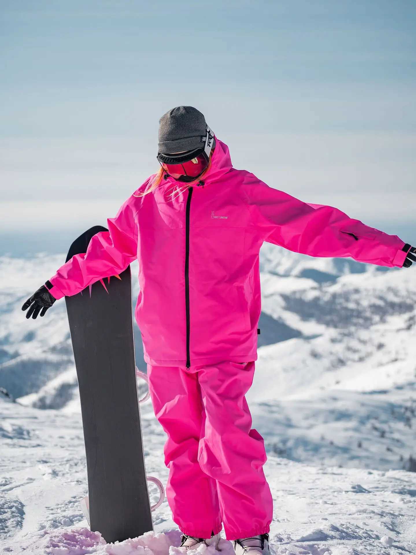 Skiing Suits 2024 Winter Oversized Woman Ski Suit Set Women Snowboarding Set Female Outdoor Snowsuit Waterproof Windproof Skiing Jacket Set H240826