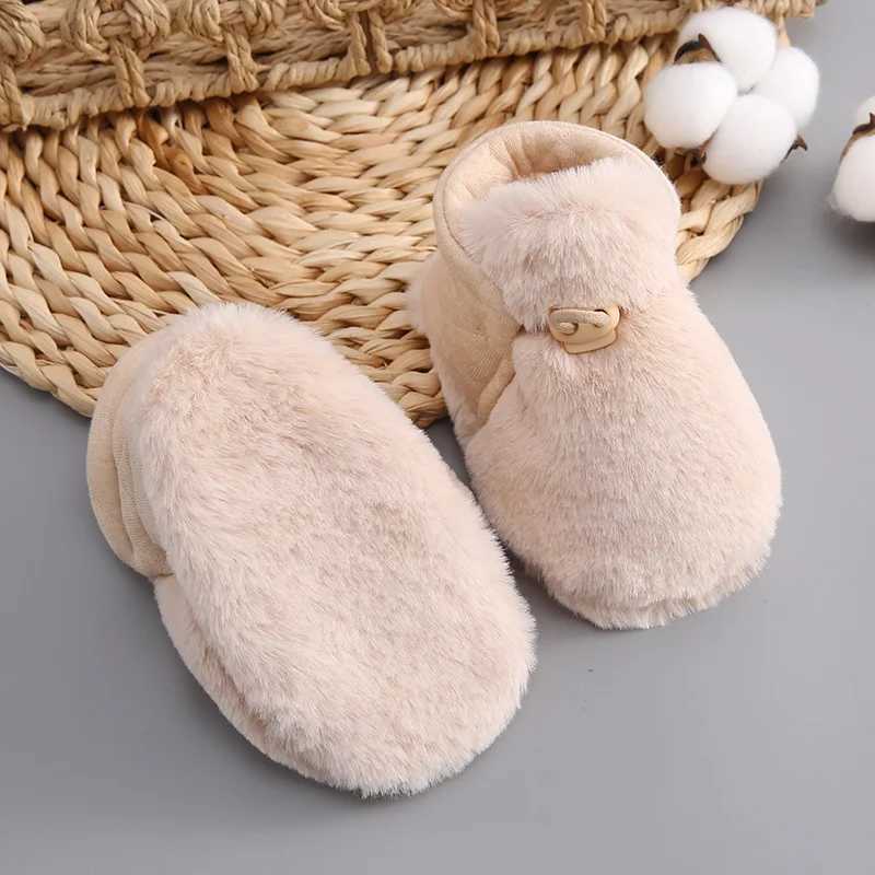 Baby Winter Shoes Thick Plush Warm Shoes Anti slip Boys and Girls Snow Boots First Walking Shoes Baby Gift M240827