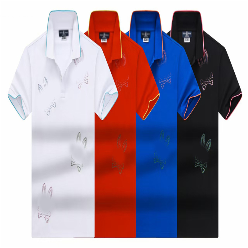 Rabbit Shirts American Designer Polo T Shirt Mens Trendy Cotton Tees USA Streetwear Short Sleeve Skull Bunnies Clothing M-3XL