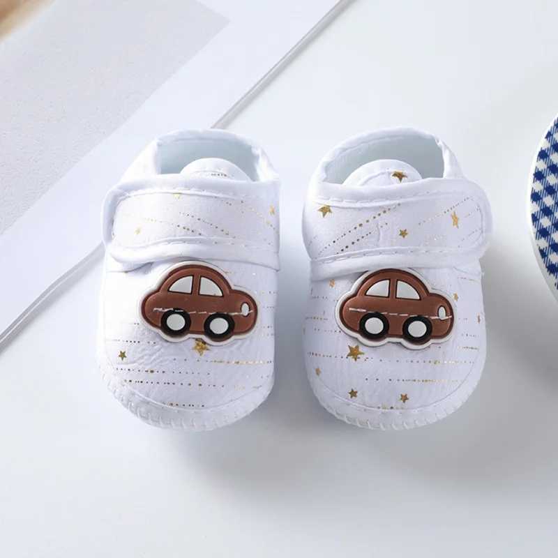 Spring and summer baby shoes Korean style cartoon car pattern soft soled cloth shoes (0-8 months) M240827