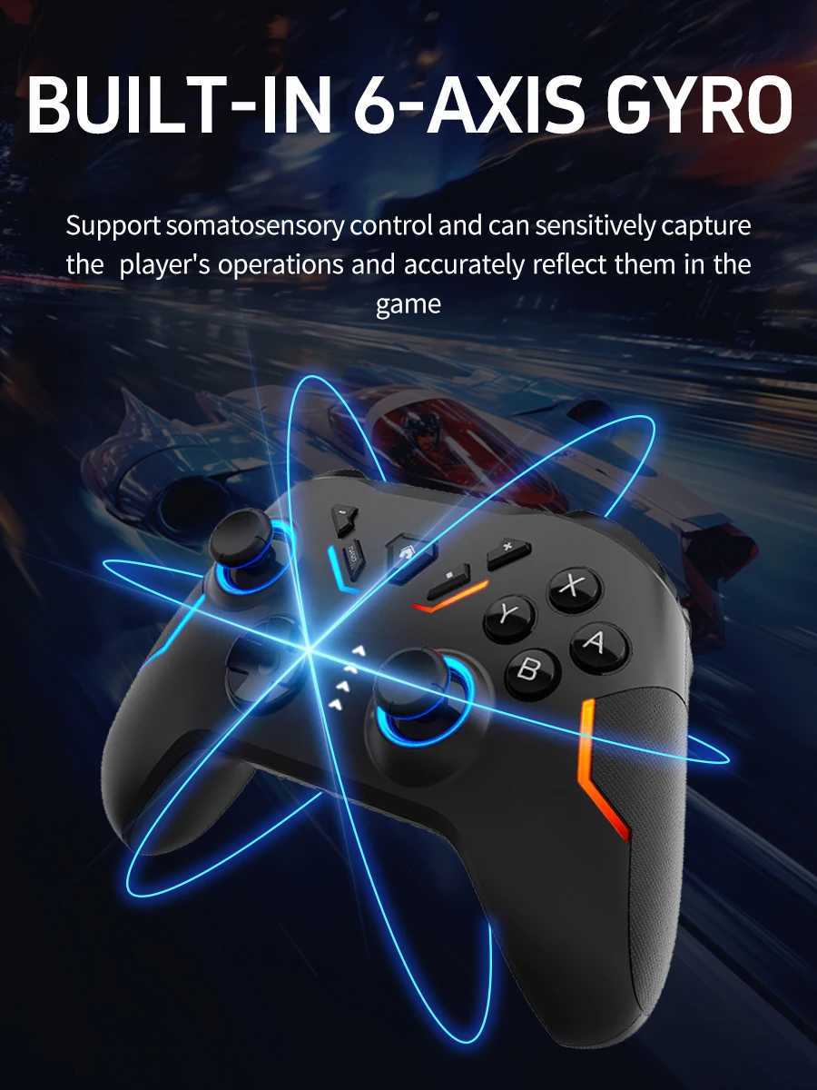 NE Wireless Switch Pro Controller Gaming Control Programmable Gaming Board with Turbo/Vibration/Gyro suitable for Switch/Lite/OLED M240827