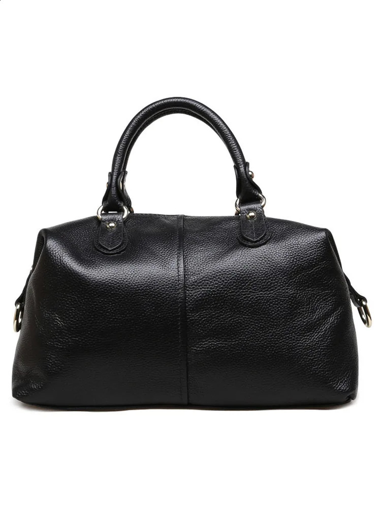 Retro casual Boston genuine leather denim handbag office womens soft shell shoulder strap cross bag 240826 cc82 4