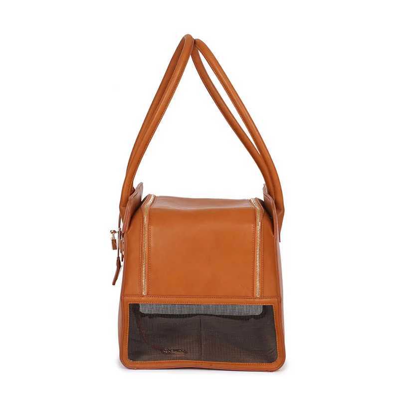 New Luxury PU Leather Pet Carrier Bag Breathable Handbag For Puppy Cat Fashion Dog One-shoulder Bag Portable Pet Travel HandbagX240827