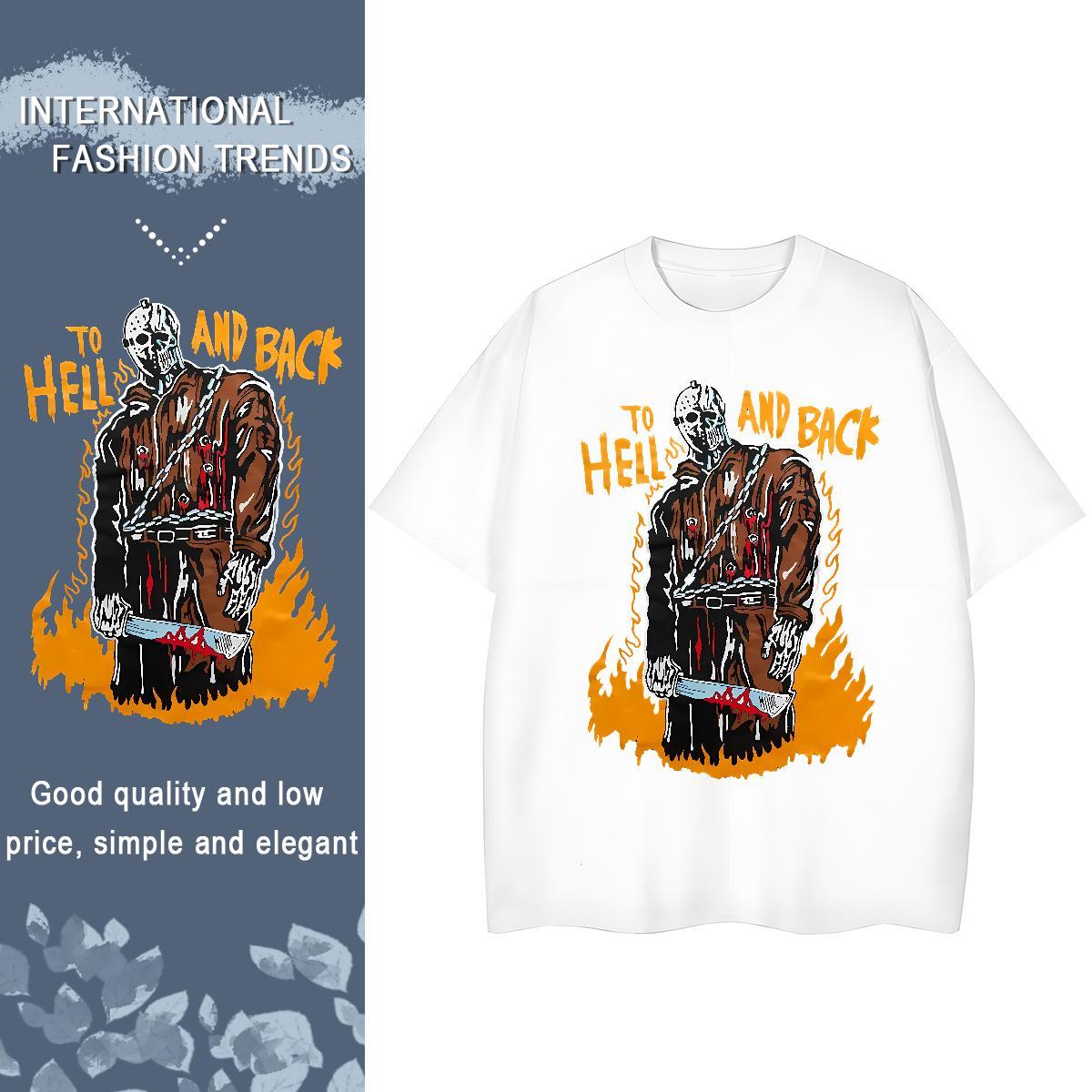 2024 Designer T Shirt For Woman 230g Cotton Short sleeve Soft Street Casual skull Women Tshirts Brand Cartoon Floral Printing Clothes Shirt