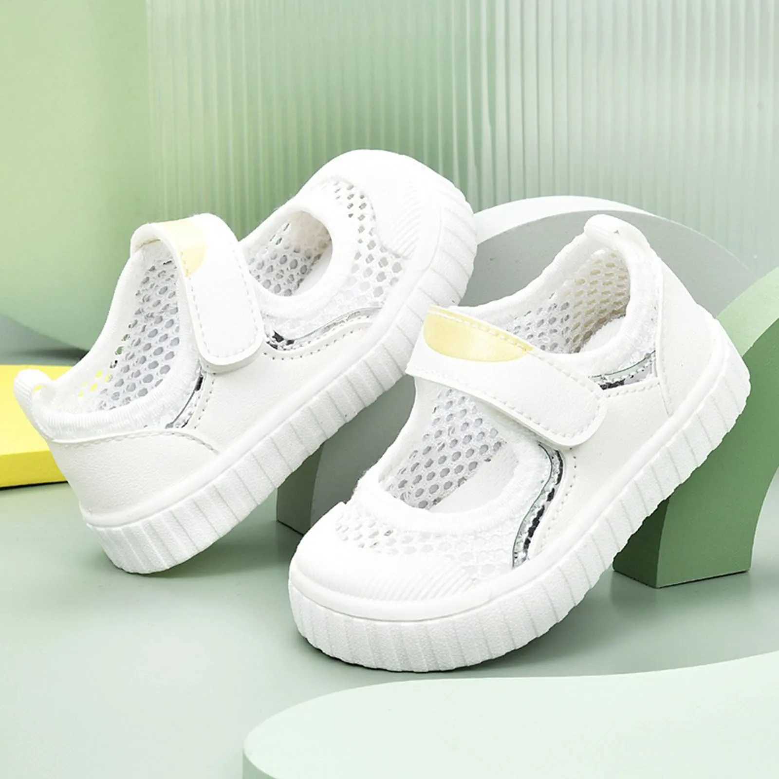 Summer baby sandals childrens shoes 1-2-3 year old baby non slip soft soled baby shoes childrens air mesh breathable sports shoes M240827