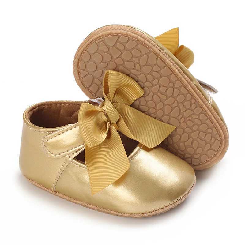 Baby walking shoes golden baby first walking shoes golden princess shoes comfortable soft non slip walking shoes M240827