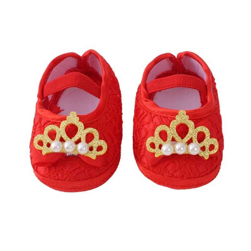 Cute Crown Princess Autumn Baby First Walking Shoes Comfortable Baby Girl Baby Bed Shoes M240827