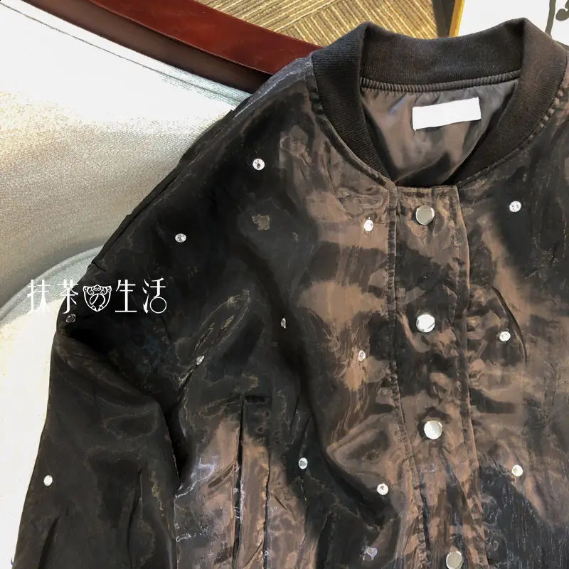 White Short Jacket Womens Loose And Versatile Jacket For Summer Baseball Jacket Top 240827