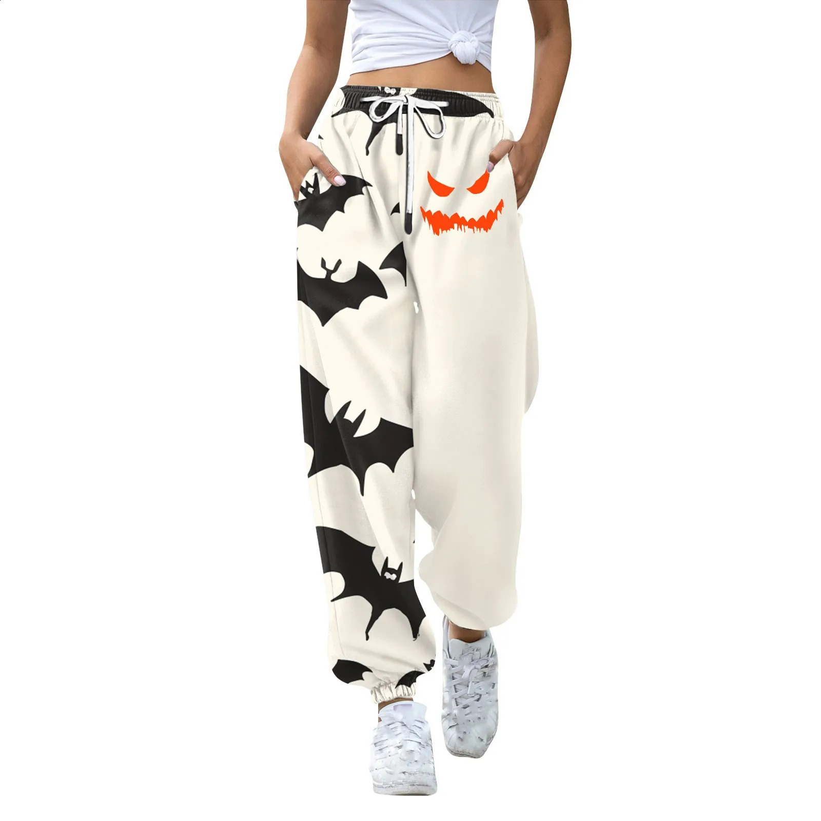 Womens casual fashion Halloween printed casual pants Pantalones De Mujer Cal Pantalona womens casual pants 240827