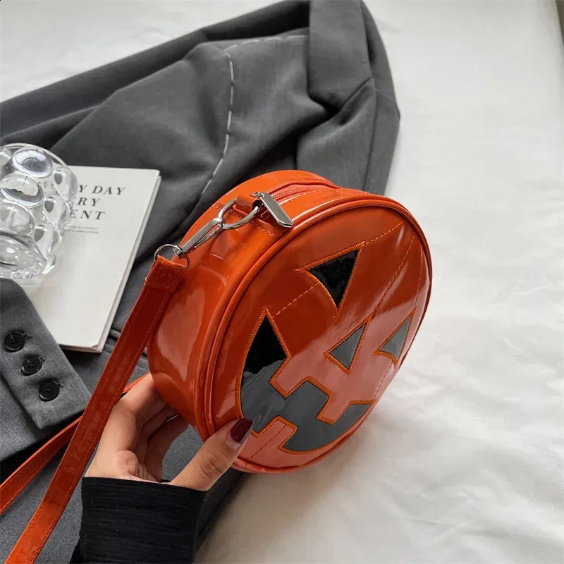 Halloween Crossbody Female Strap Bag Pumpkin Head Gothic Shoulder Party Night Clutch Weird Handbag Festa 240827