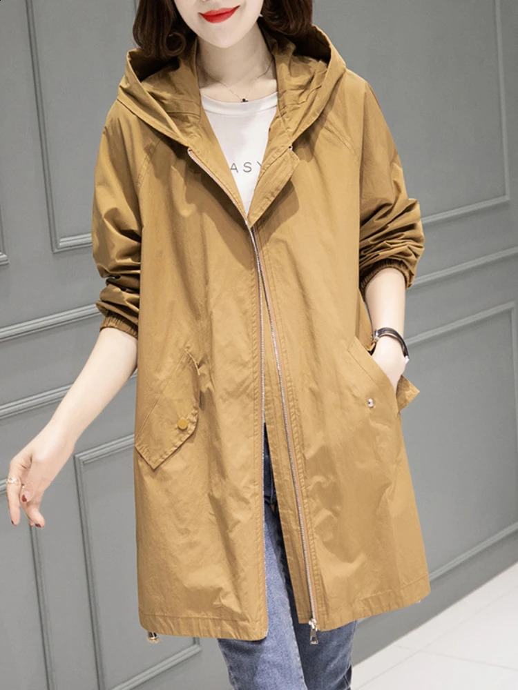 Spring and summer windproof jacket fashionable super large cap temperature casual top womens grooved 240826