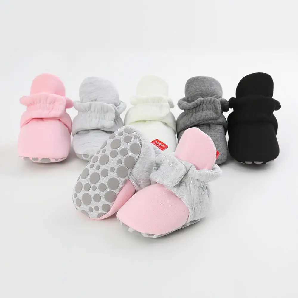 Newborn boy girl baby new star socks boots star toddler first walking boots cotton soft anti slip warm baby crib shoes M240827