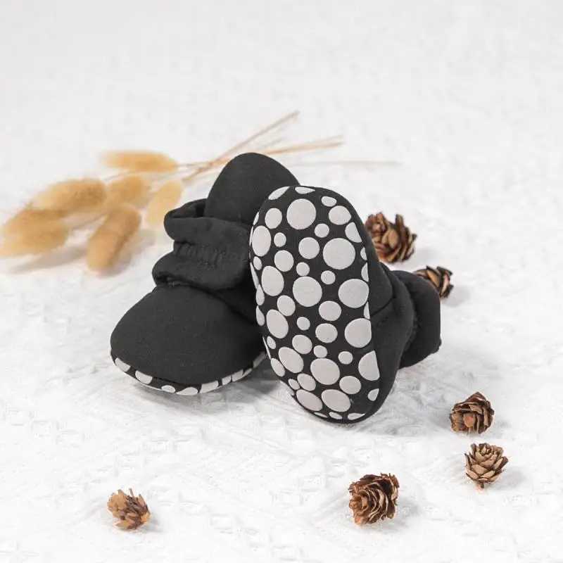 KIDSUN baby crib shoes baby winter socks shoes warm boots pure cotton anti slip soft sole toddlers first step newborn M240827