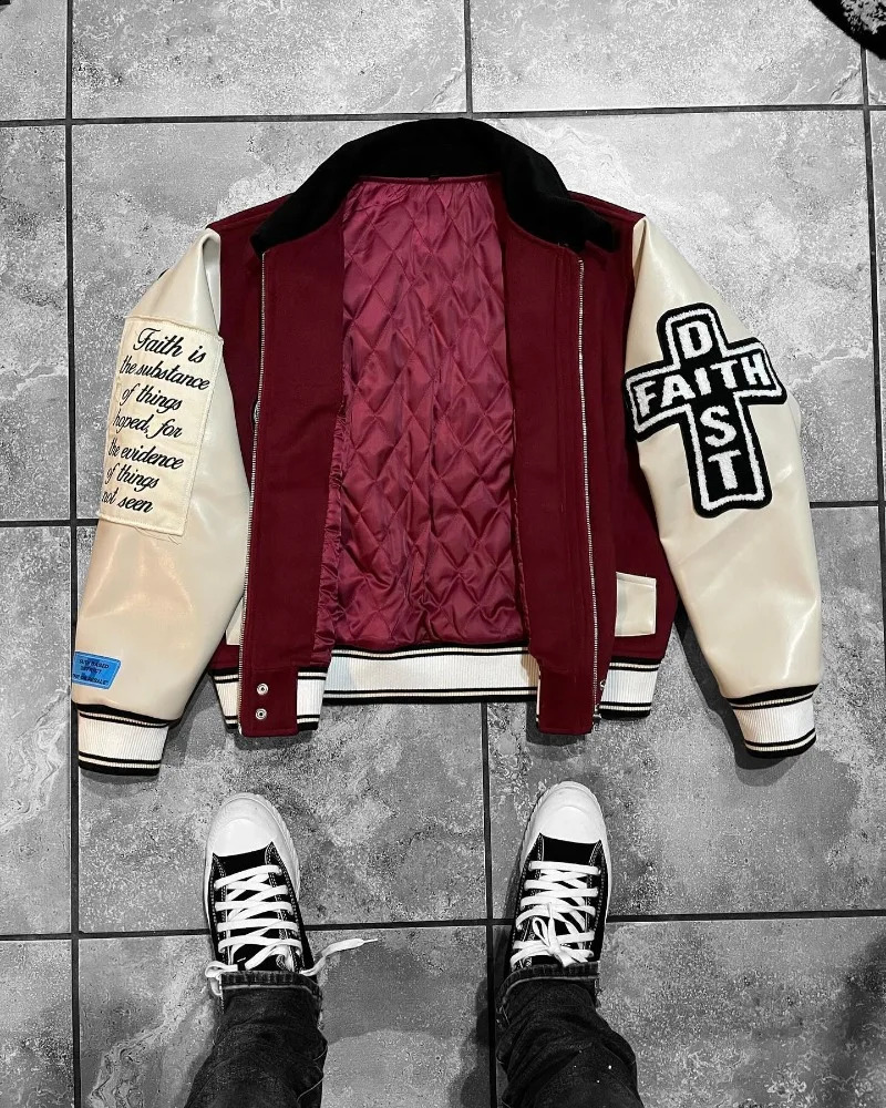 Y2K Harajuku Fashion Letters Flocking Embroidered Baseball Uniform Men High Street Retro Hiphop Casual Jacket Couple 240827