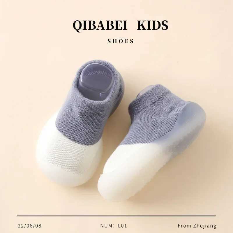 Baby shoes fashionable baby socks shoes for toddlers first steps for boys and girls toddler shoes anti slip soft rubber shoes M240827