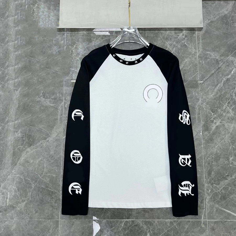 Chrome Shirt Mens Designer T Shirts Men Women Letter Printed Tshirts Fashion Spring Summer Long Sleeve Tops Hot Sale Styles Breathable T-Shirts 7E0